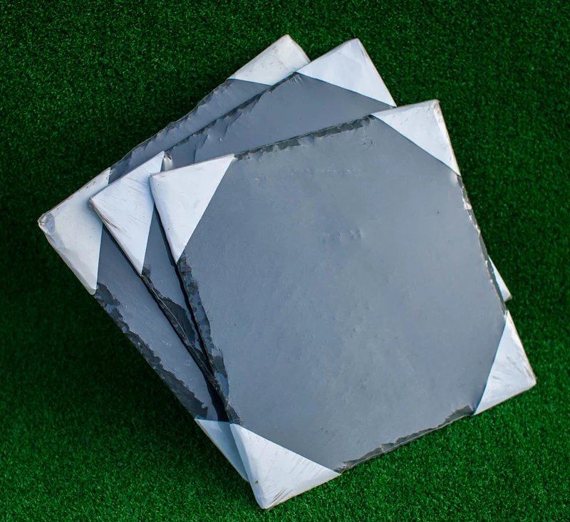 2020 New Natural Black Slate Plate For Dinning Room With Eva Feet On