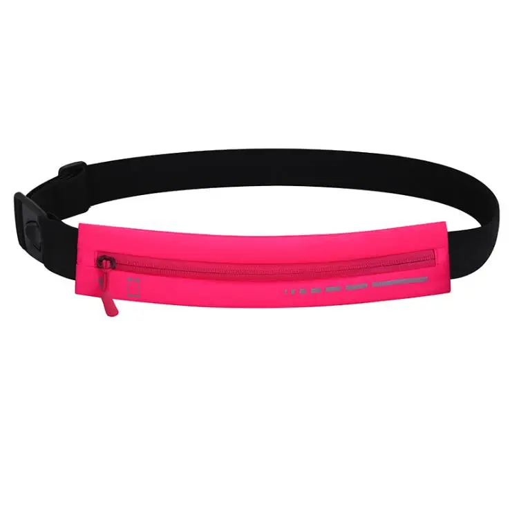 

2020 online Reflective Fitness Elastic Sport Waist Flip Running Belt bag outdoor adjustable waterproof colorful fanny pack, Black