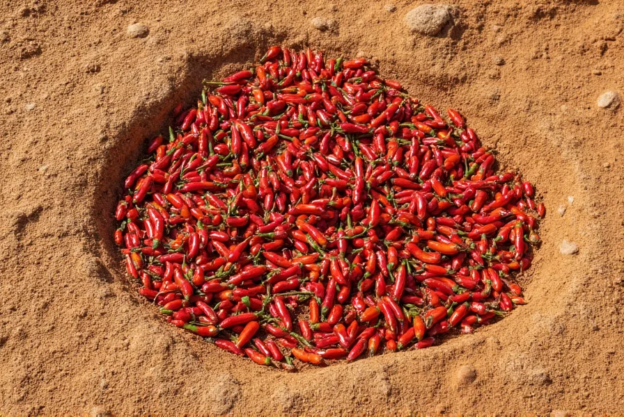 Archaeological excavation site showing ancient chili pepper remains in Mexico dating back 6000 years