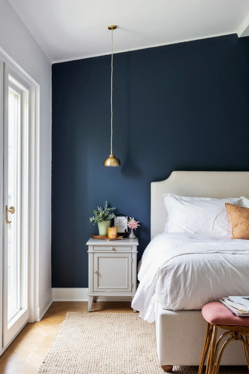 Family painting a bedroom together