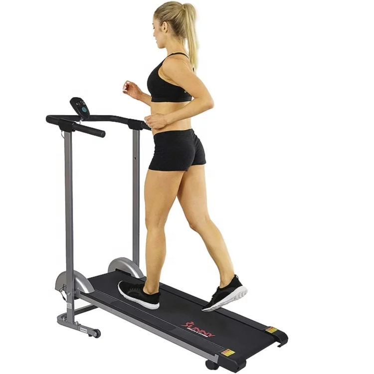 

Wellshow Sport Manual Walking Running Machine Compact Folding Cardio Treadmill Home Fitness Equipment With LCD Display