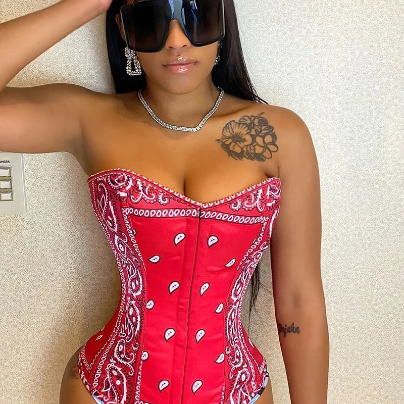 

2021 Womens Back Support Corset Crop Top Sexy Bustier