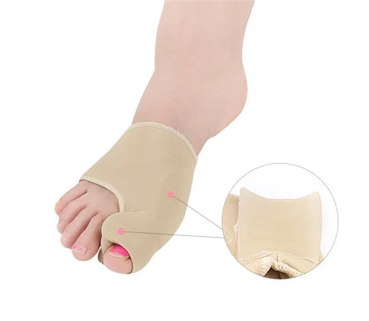 

China wholesale hallux valgus toe protector relief splint, separator,gel toe stretcher, bunion corrector sleeves, Skin color