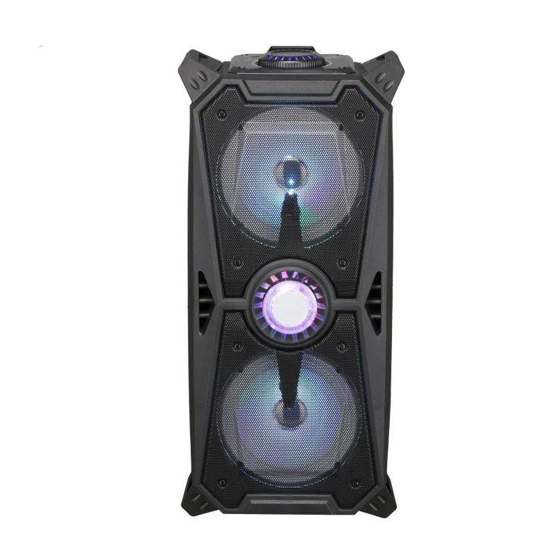 

LT-2601X sound system double 6 inch trolley speaker quality sound portable wireless speaker with led screen, Black