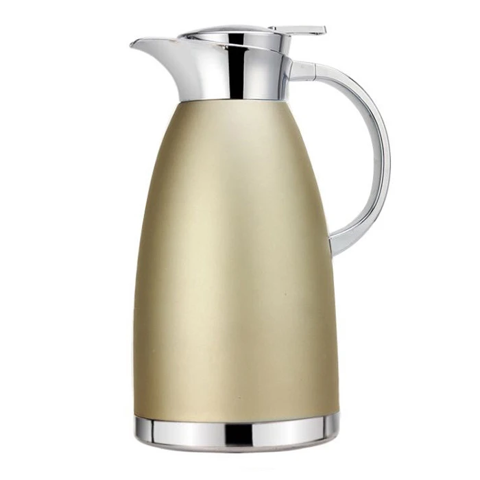 

Yellow 304 stainless steel 1.8L 2.3L Stainless steel carafe for coffee tea wine or and other beverages thermal insulation kettle