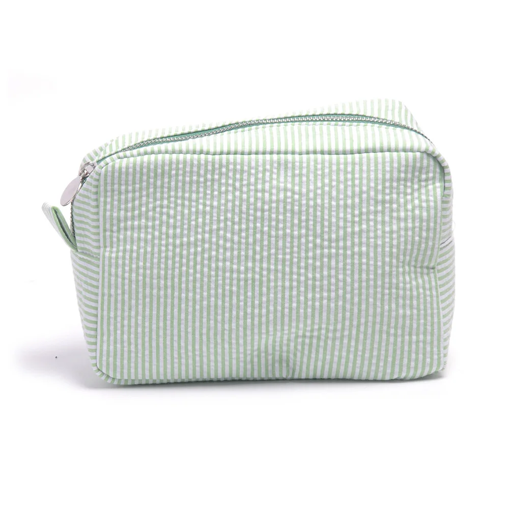 

Domil Wholesale Seersucker Cosmetic Bags Case Cotton Makeup Cosmetic Case Bag Travel Toilet Bags DOM112-059, Pink/aqua/mint/lavender/navy