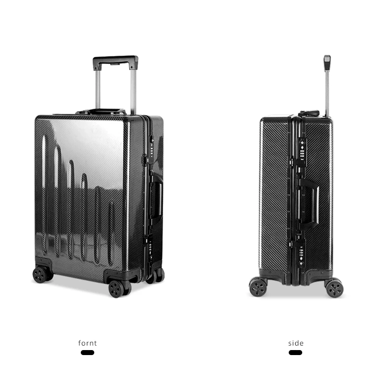 wholesale metal aluminum travel luggage trolley bag suitcase