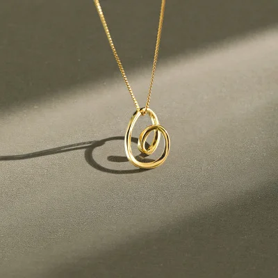 

Newest Arrival 925 Sterling Silver Irregular Love Heart Pendant Necklaces Silver Gold Plating Irregular Heart Necklaces
