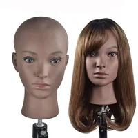 

Bald Training Head Mannequin Soft PVC Female Mannequin Manikin Dummy Head Wigs Making and Display Doll Head