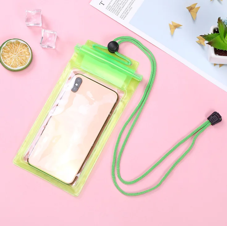 

Custom logo swimming floating transparent Mobile Phone Cases Clear Pouch Waterproof Cell Phone Case Dry Bag