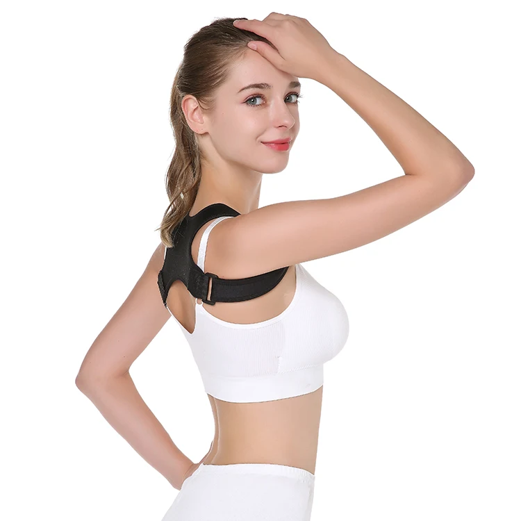 

Hot seller private label back straightener body posture corrector belt for women and men, Black