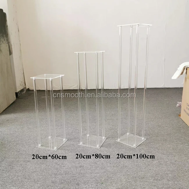 Custom Sizes Wedding Table Centerpieces Decorative 80cm Tall Crystal