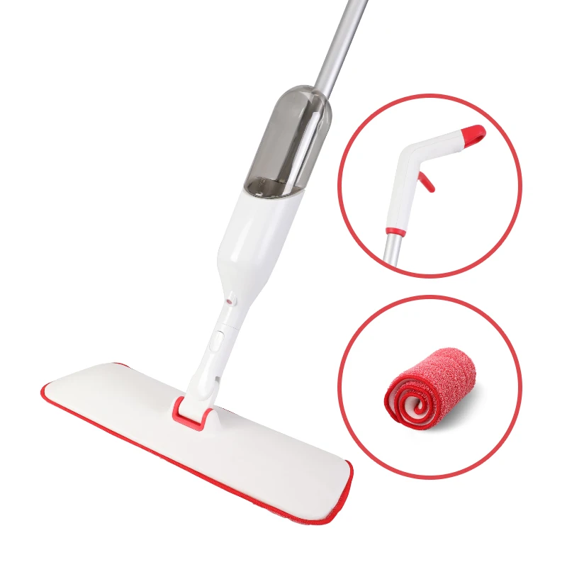 

BOOMJOY magic microfiber flat mop multifunctional microfiber spray mop, Red