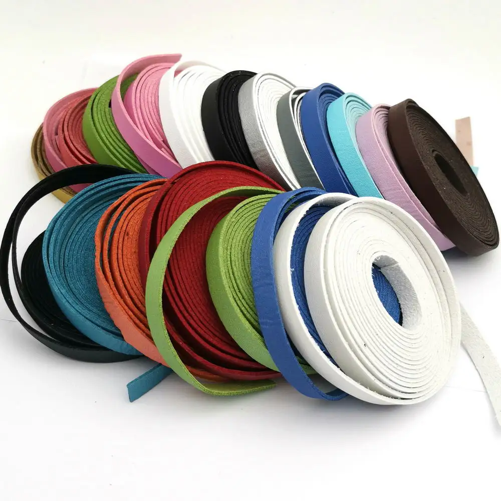 

10mm wide Faux Suede Leather Strip Leather Band 10x1.5mm Soft Coated Leather Lacing Lace Black, We have 40 colors and customize order