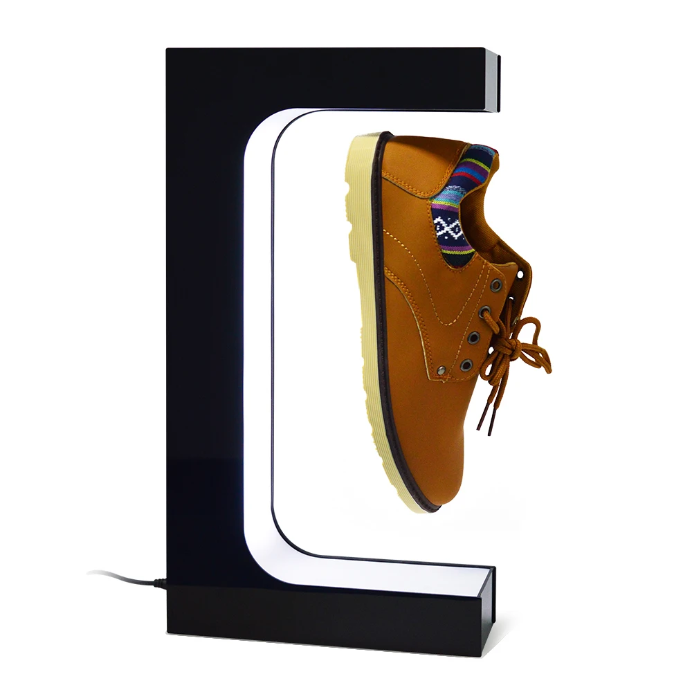 

newly launched products E shape levitating floating shoe display stand magnetic levitation