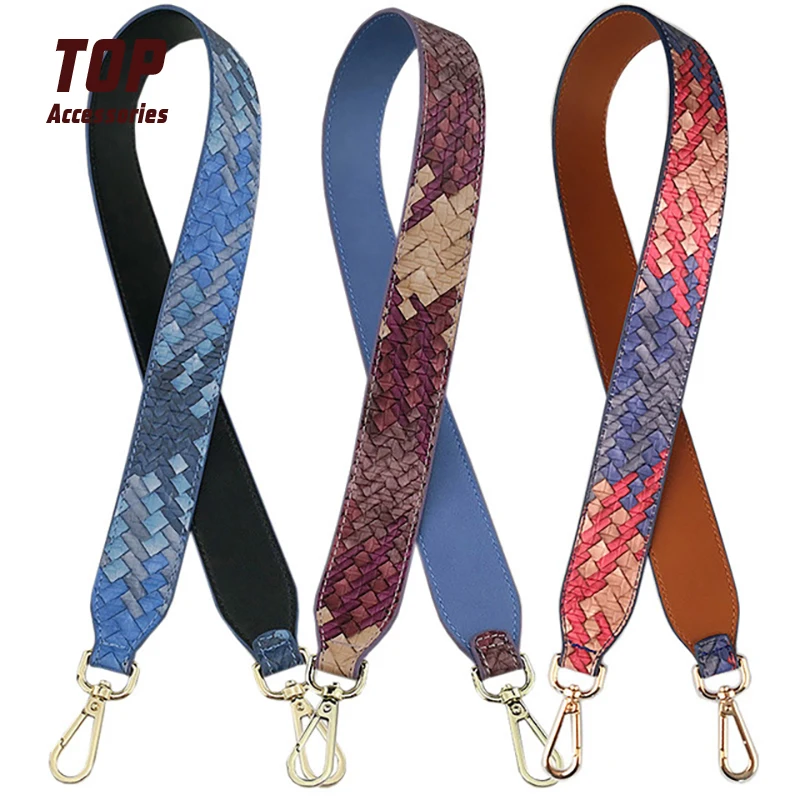 

High Quality Ladies Accessories Bag with Handle Weaving Leather Shoulder Bag Strap
