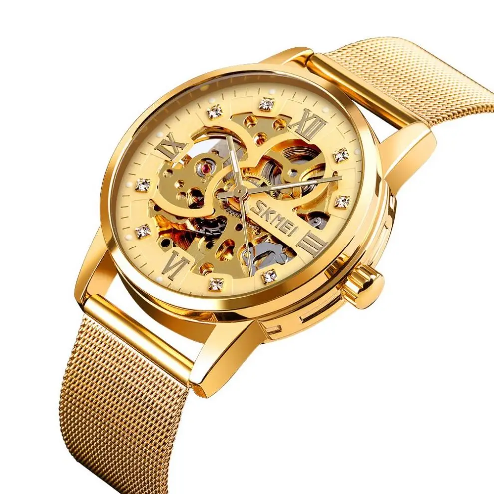 

SKMEI guangzhou factory mechanical watch luxury fashion watches automatic watch for men stylish, 5 colors