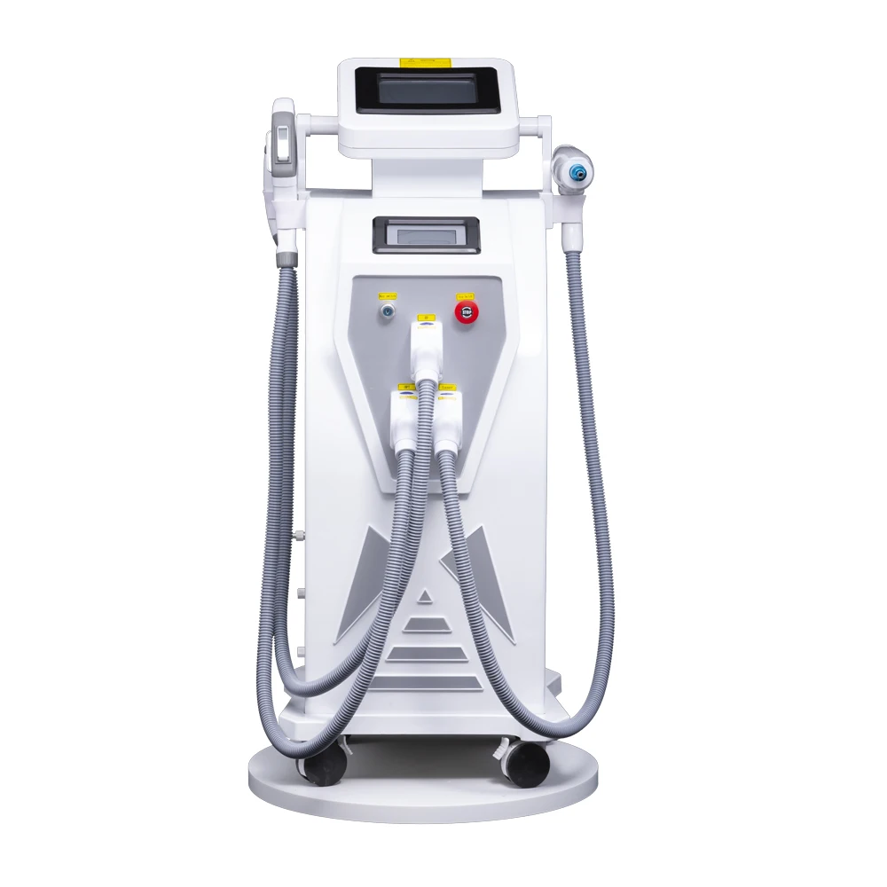 

2021 Hot Selling 3 Handles Ipl Rf/ Nd Yag Laser Tattoo Removal / 3 In 1 Opt Shr Hair Removal Machine