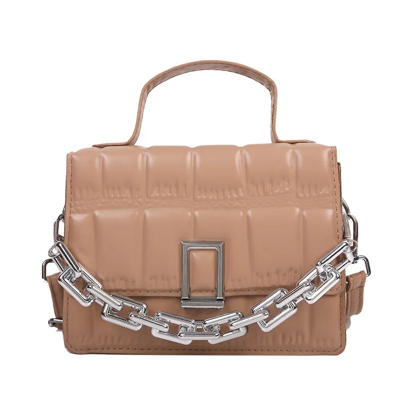 

2021 Trendy Summer Embossed Stone Pattern Women Handbag PU Leather Small Chain Shoulder Bags for Lady, Khaki,green,black,pink