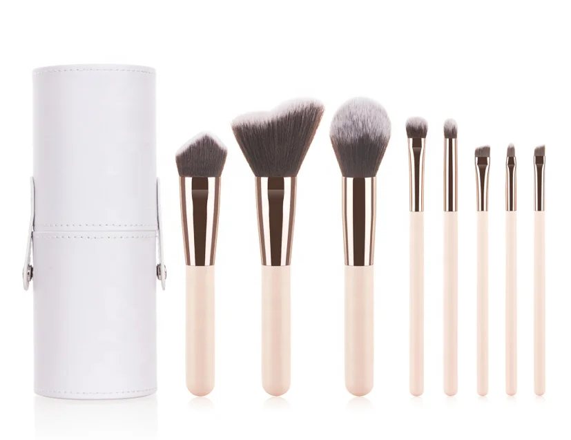 

Most Inquiry 8pcs White Synthetic Pro Luxury Makeup Brush Set With Logo