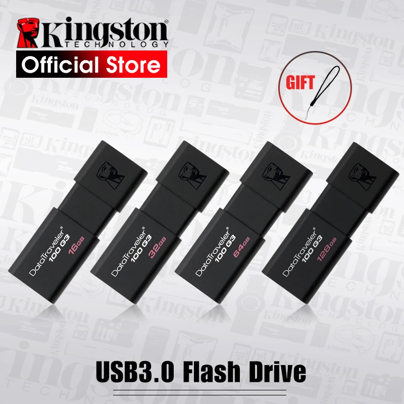 

Kingston USB Flash Drives 8GB 16GB 32GB 64GB 128GB USB 3.0 Pen Drive high speed PenDrives DT100G3