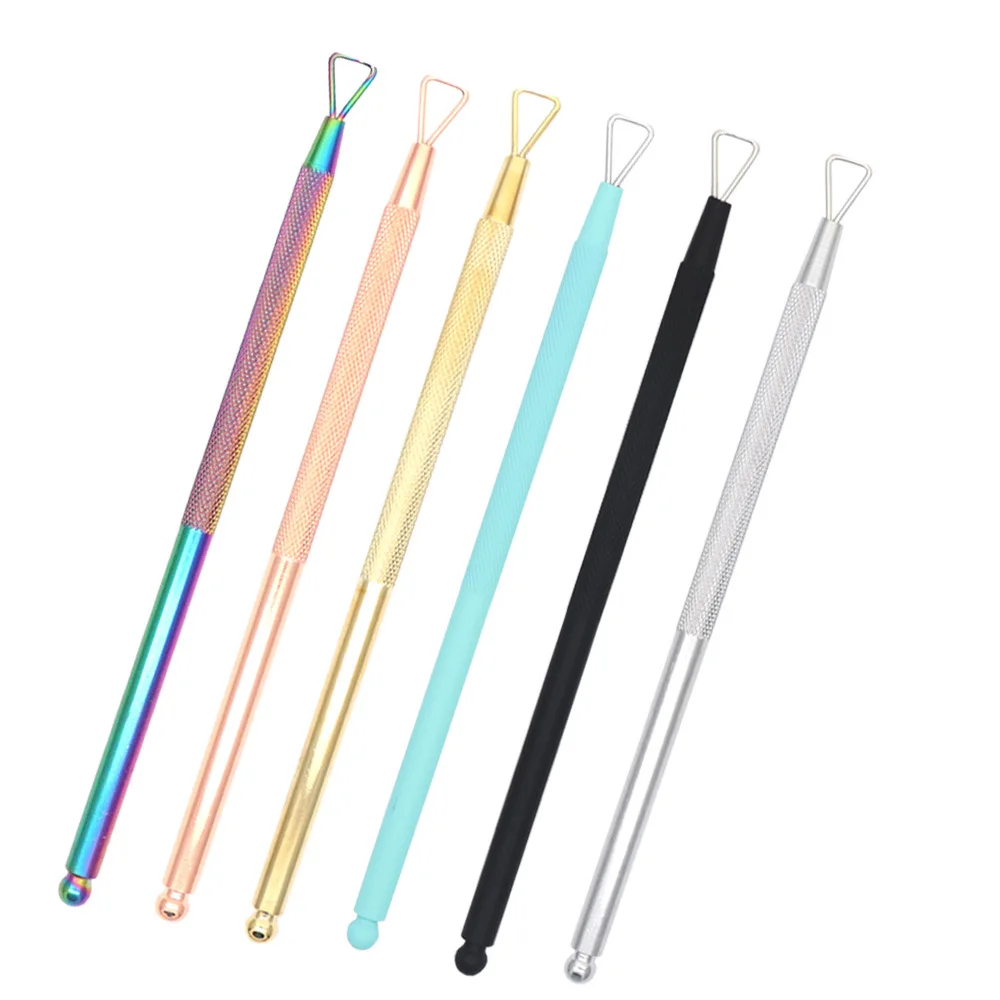 

Professional Manicure tools Wholesale Durable Rainbow metal Cuticle Remove Gel Nail Polish Peeler Scraper Nail Cuticle Pusher