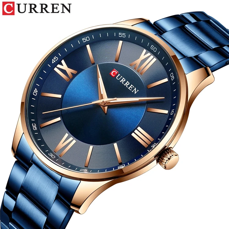 

2020 curren watch men's brand simple business quartz wristwatch fashion luminous hands waterproof classic men's watch dropship