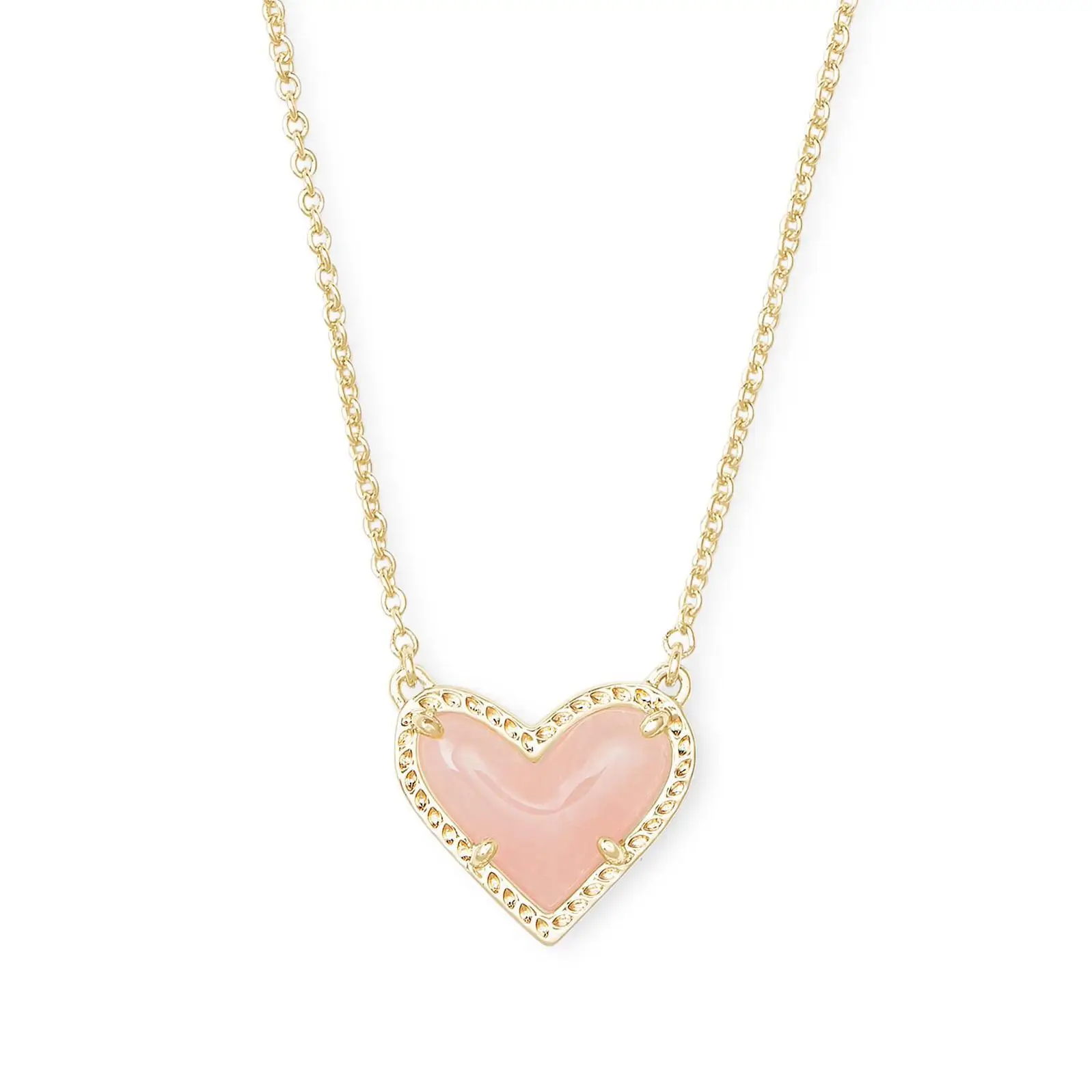 

Hot Sale New Heart Shape Necklace For Women Adjustable Natural Stone Clavicle Chain