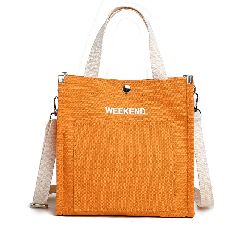 

Wholesale Good Quality Cotton Shopping Bag Eco-Friendly Canvas Tote Bag With Print Letter, Customized color