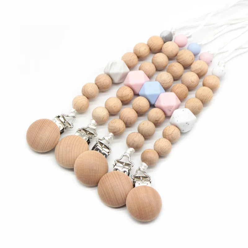 

China Factory Price Silicone Pacifier Clip Food Grade Silicone Baby Binky Perfect Baby Shower Gift Pacifier chain Clip