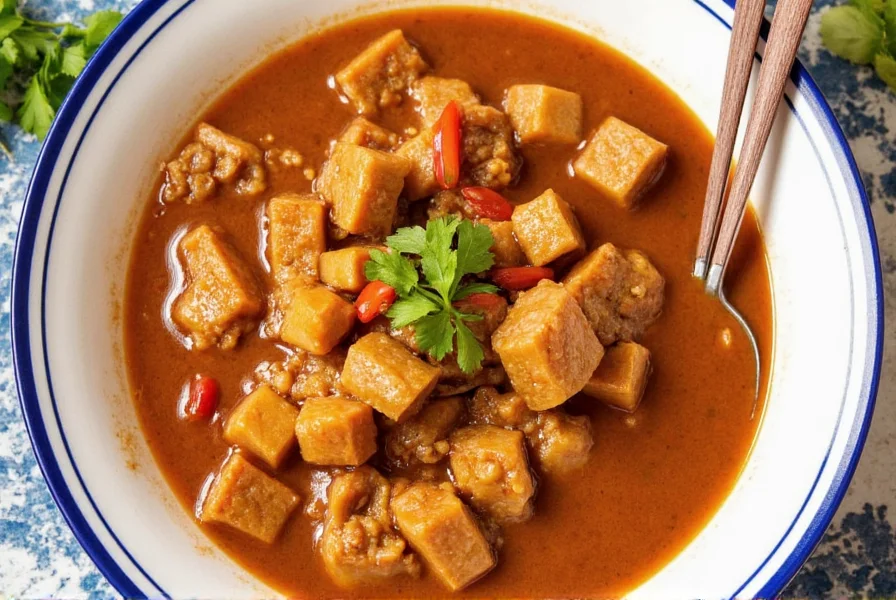 Leftover Bo Kho Stew in Bowl