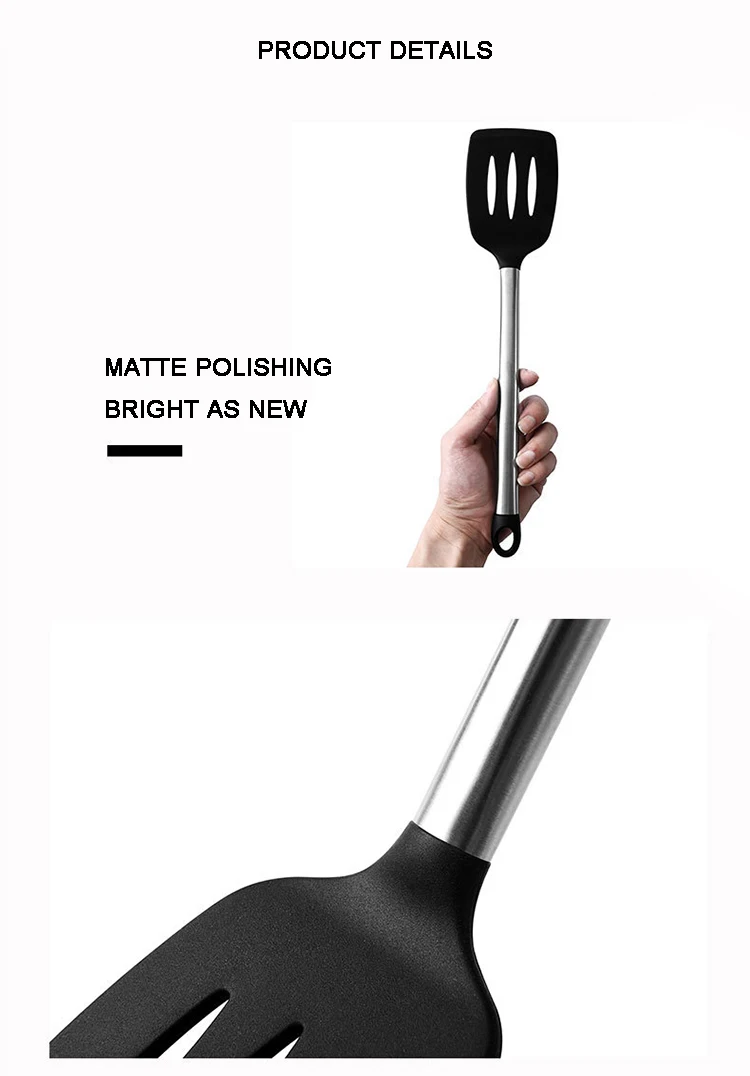 Best Selling Products Kitchen Accessories Set Non-stick Cooking Equipment 9 Pcs Silicone Spatula Soup Spoon Colander Shovel Tong