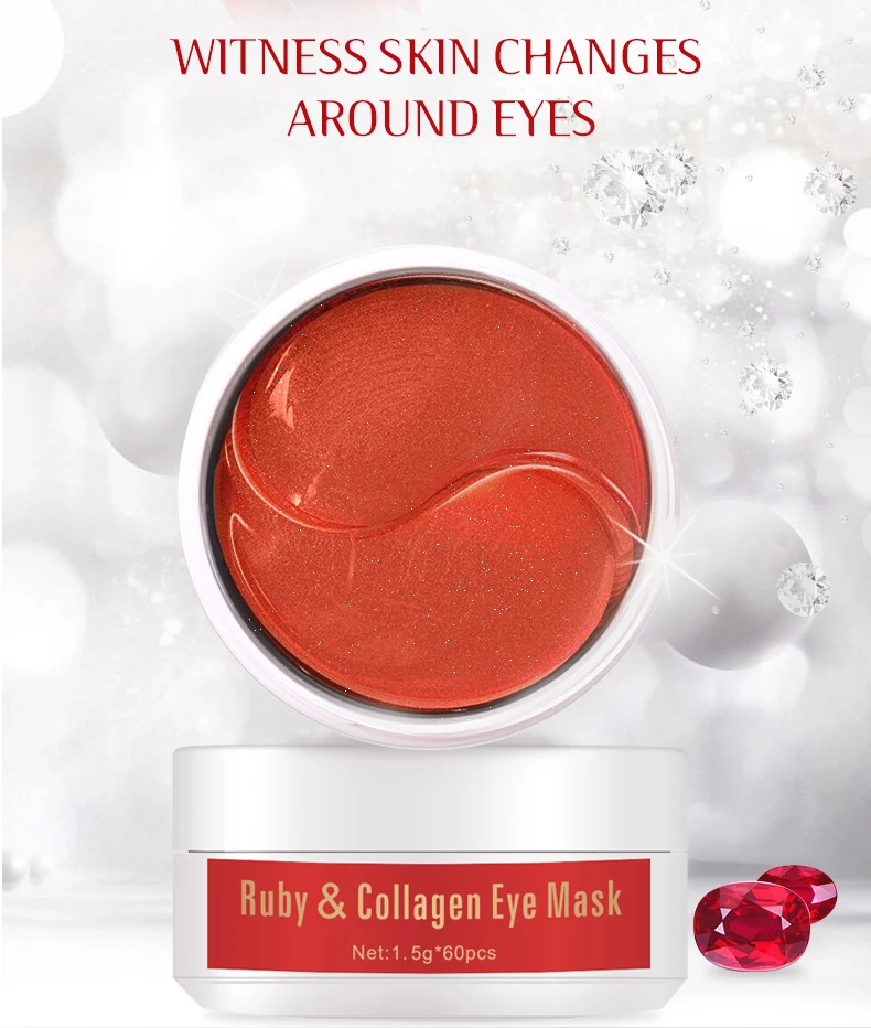 China Factory Nutrition Hydrogel Sleeping Ruby Collagen Eye Mask Patch
