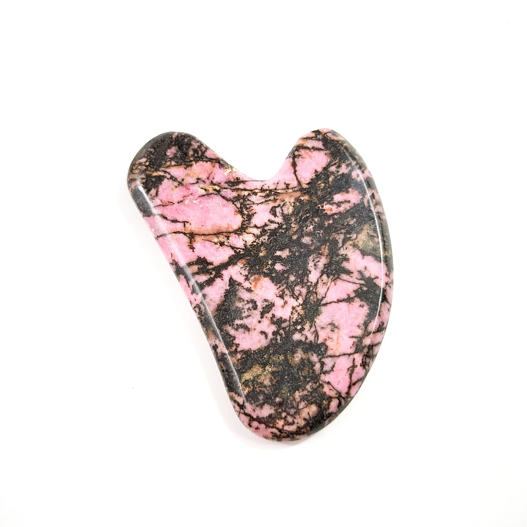 

Top sale guasha tools guasha rhodonite jasper gua sha stone heart shape board