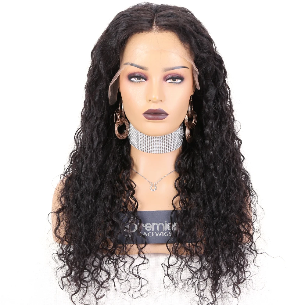 

Premier Cuticles Aligned Virgin Brazilian Hair 180% density teaira style wet and wavy transparent thin lace hd lace frontal wig, Natural color