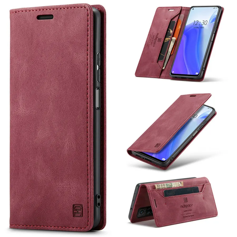 

for Xiaomi Mi Note 10 Lite 9 8 SE 5 6 A1 A2 A3 Lite Case Leather Case For Xiaomi Mi 10T Lite POCO M3 X3 NFC Wallet Flip Cover, Black brown red blue