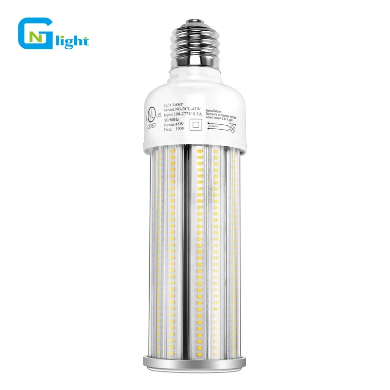 45w LED Corn Bulb Light Energy Saving Ultra Bright 150lm/w LED Shop Light LED Corn Light E26 Medium E39 Mogul Base Lamp UL DLC