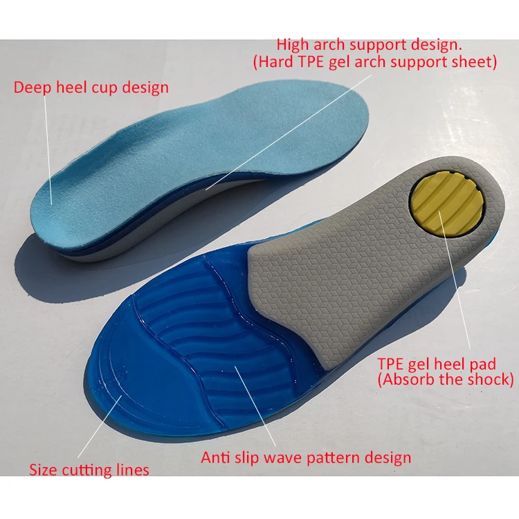
New design Children flat feet and arch support tpe gel orthotic insole for kids 