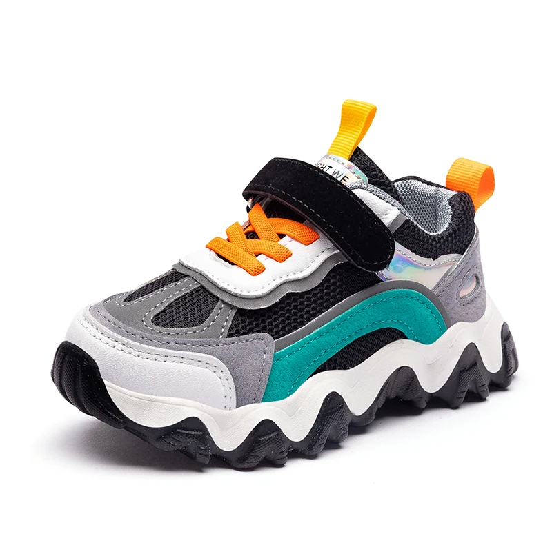 

China Wholesale Girls Boys Designers Fashion School Sports Children Casual Footwear 2019 Kids Shoes, Orange/red/green