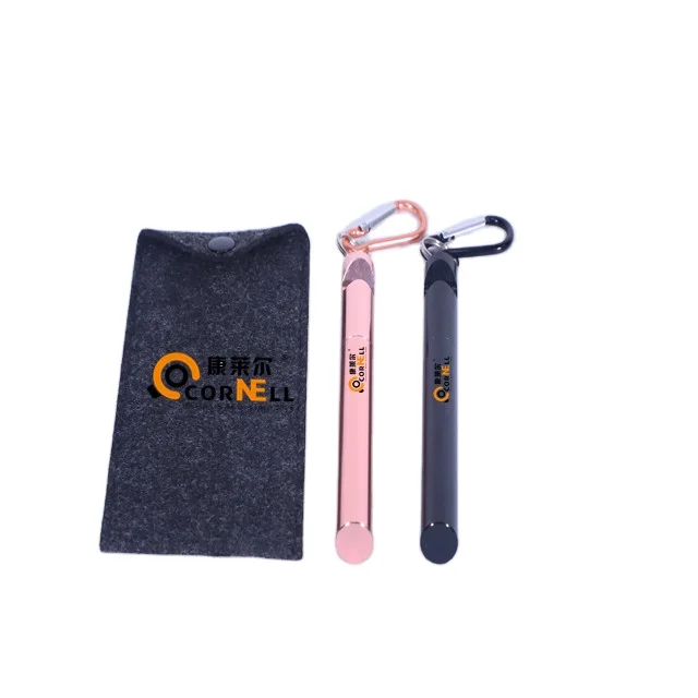 

304 Stainless Steel Bubble Tea Straws Metal Straws Set Telescopic Straw Metal Case And Cleaning Brush