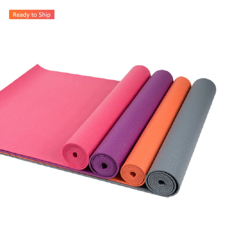 

New trend non-slip pvc yoga mat customized printing environmental friendly normal yoga mats with Grid grooves