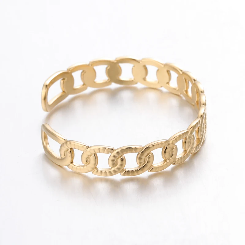 

JB041 Latest popular bracelet 14K PVD circle chain women's fashion ornament