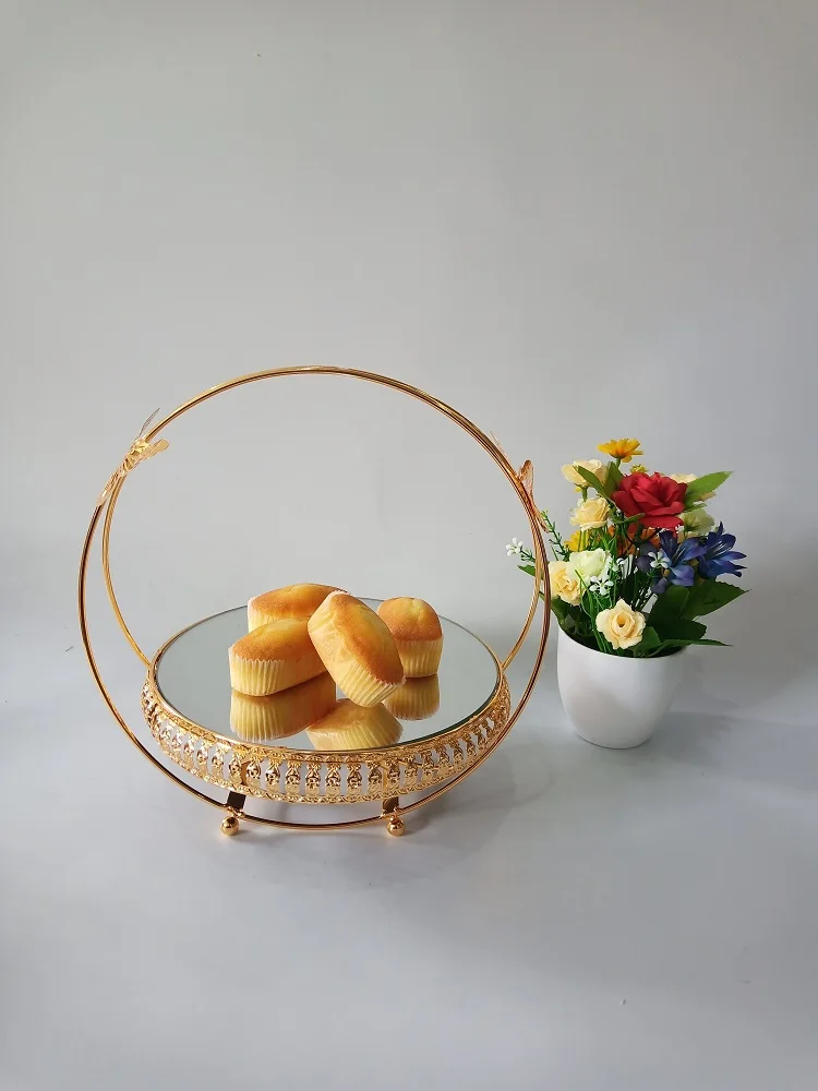 Luxury Glass Afternoon Tea Cupcake Round Metal Decorations