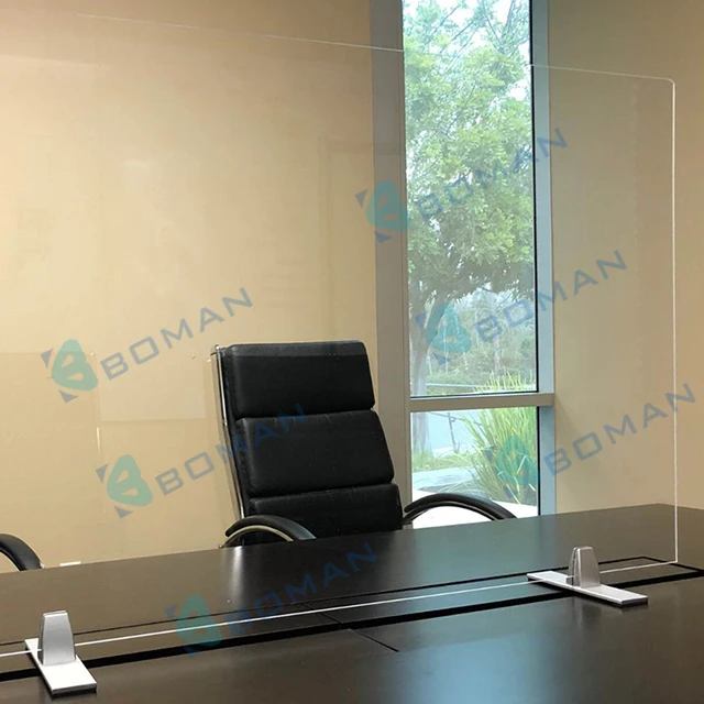 
Aluminium Alloy Office Desk Screen Glass Partition Bracket Clamp 