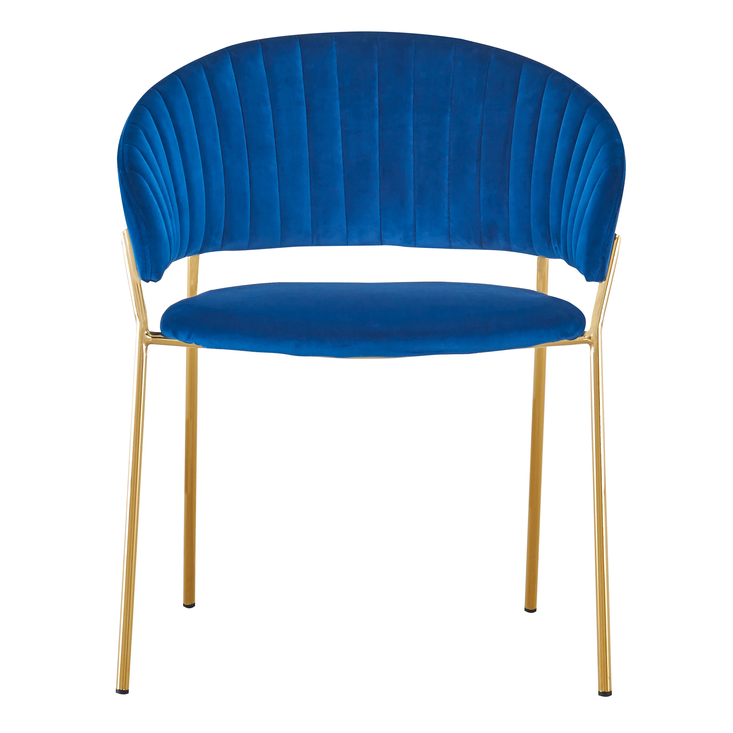 Home Furniture Velvet Dining Chair Arm Chair With Metal Frame Round