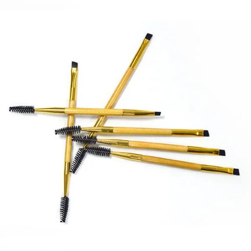 

Creative Make Up Tool Double End Synthetic Eyebrow Eyelash Brush, Gold