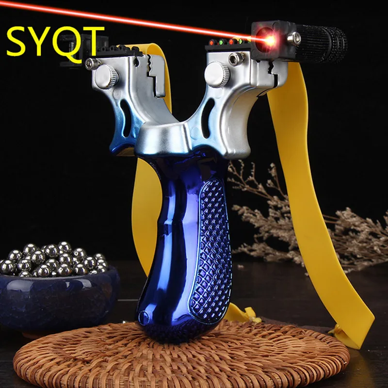 

New Product Laser Slingshot High Precision Outdoor Fast Pressing Precision Infrared Slingshot Shooting Hunting Sling shot, Picture
