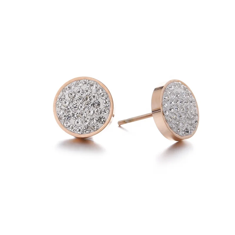 

ONYSS ONYSS Hot Selling Rose Gold CZ Ziron Crystal Small Stud Earring 2021 Trend