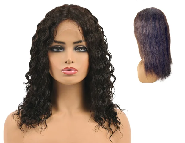 

New fashion hand-made loose wave lace frontal wigs for black pixie curls hair man wig, Accept customer color chart