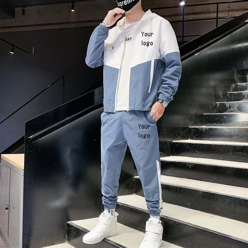 

apparel stock Wholesale fall clothing custom logo polyester sweatsuit men sportswear track suits men 2 piece set, Colors